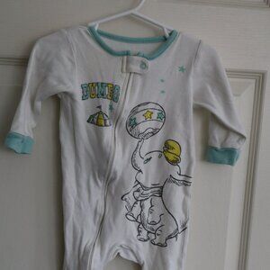 Disney Dumbo Sleeper 6/9m White, Teal, Yellow